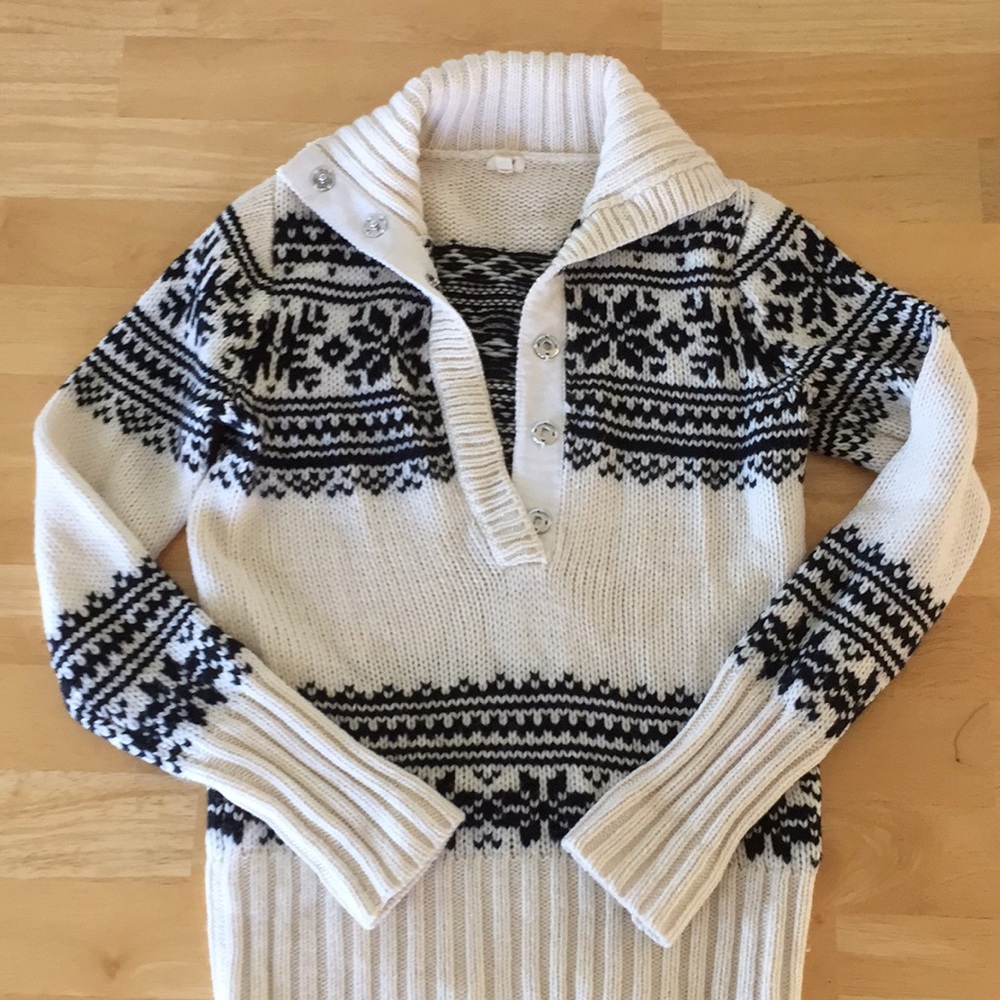 XS J Crew Pull-Over Nordic Patterned Sweater
